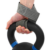 Лямки для тяги LEATHER LIFTING STRAP EZOUS B-07 2 шт. сірий, фото 4