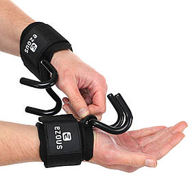 Гаки для підтягування та тяги на зап'ястя LIFTING HOOK EZOUS B-12 2 шт. чорний