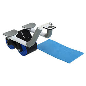 Тренажер роликовий для преса зі зворотним механізмом і упором на лікті Zelart AB ROLLER FI-9375 чорний-синій