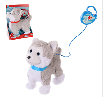 Іграшка Песик Хаскі на повідку, фото 1