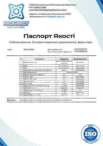 Екстракт Еврікоми довголистої PROFIPROT 100 г фарм, фото 3