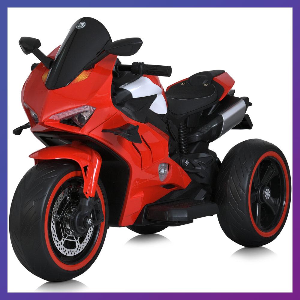 Дитячий електро мотоцикл триколісний на акумуляторі Ducati M 6021 для дітей 3-8 років Червоний