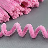 Пухнастий дріт (синель) 30 см - рожевий, фото 3