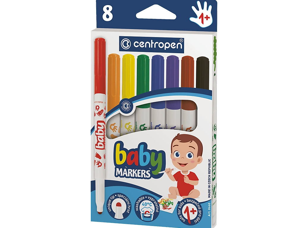 Фломастери CENTROPEN Baby 8 кол. 1-2 мм 8660/08