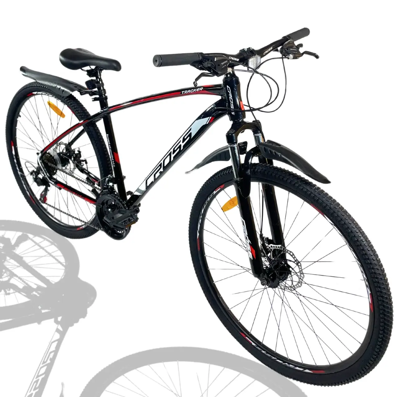 Велосипед Cross 27" Tracker 2024 Рама 17" black-red
