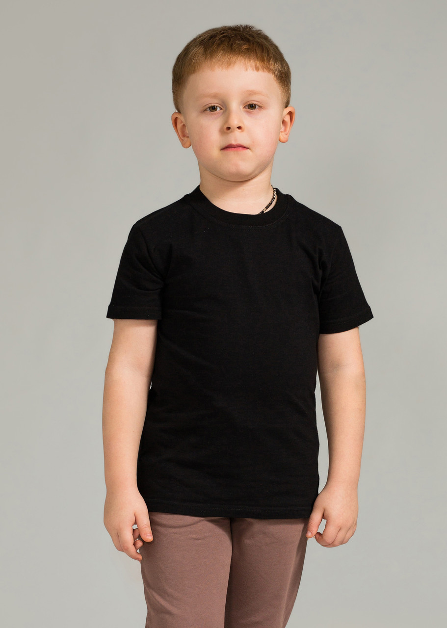 Футболка для хлопчиків Мальта 25/Д057-17 140 см. Чорна, фото 1