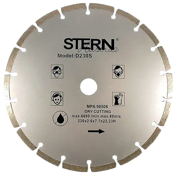 Диск алмазний сегментований, 230 мм, "Stern"