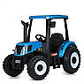 Дитячий електромобіль Трактор на акумуляторі Bambi M 4643 з пультом радіокерування на 3-8 років Синій, фото 5