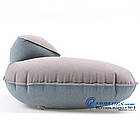 Дорожня надувна Подушка для подорожей з підголовником Silenta (grey) + чохол!, фото 3