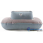 Дорожня надувна Подушка для подорожей з підголовником Silenta (grey) + чохол!, фото 5