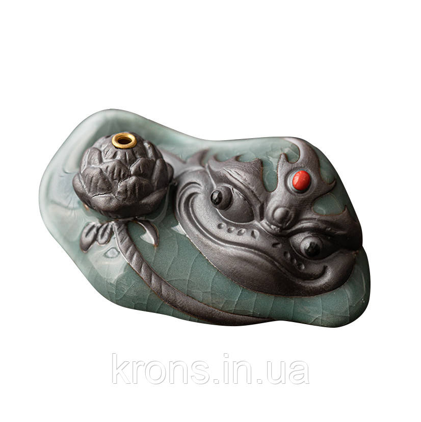 Підставка тримач для пахощів YYPJ006 Жабка керамічна, фото 1