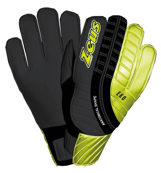 Рукавички воротарські Zeus GUANTO EKO чорний, сірий, золотий Чол 5 original Акція Знижка