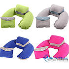 Дорожня надувна Подушка для подорожей з підголовником Silenta (pink) + чохол!, фото 9