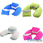 Дорожня надувна Подушка для подорожей з підголовником Silenta (pink) + чохол!, фото 10