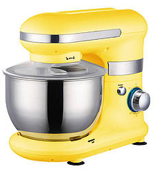 Міксер Ardesto планетарний 800Вт, насадки-3, чаша-нерж., метал, 4л, Pulse-режим, жовтий, KSTM-8044