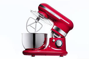 Міксер Ardesto планетарний 800Вт, насадки-3, чаша-нерж., метал, 4л, Pulse-режим, червоний, KSTM-8042