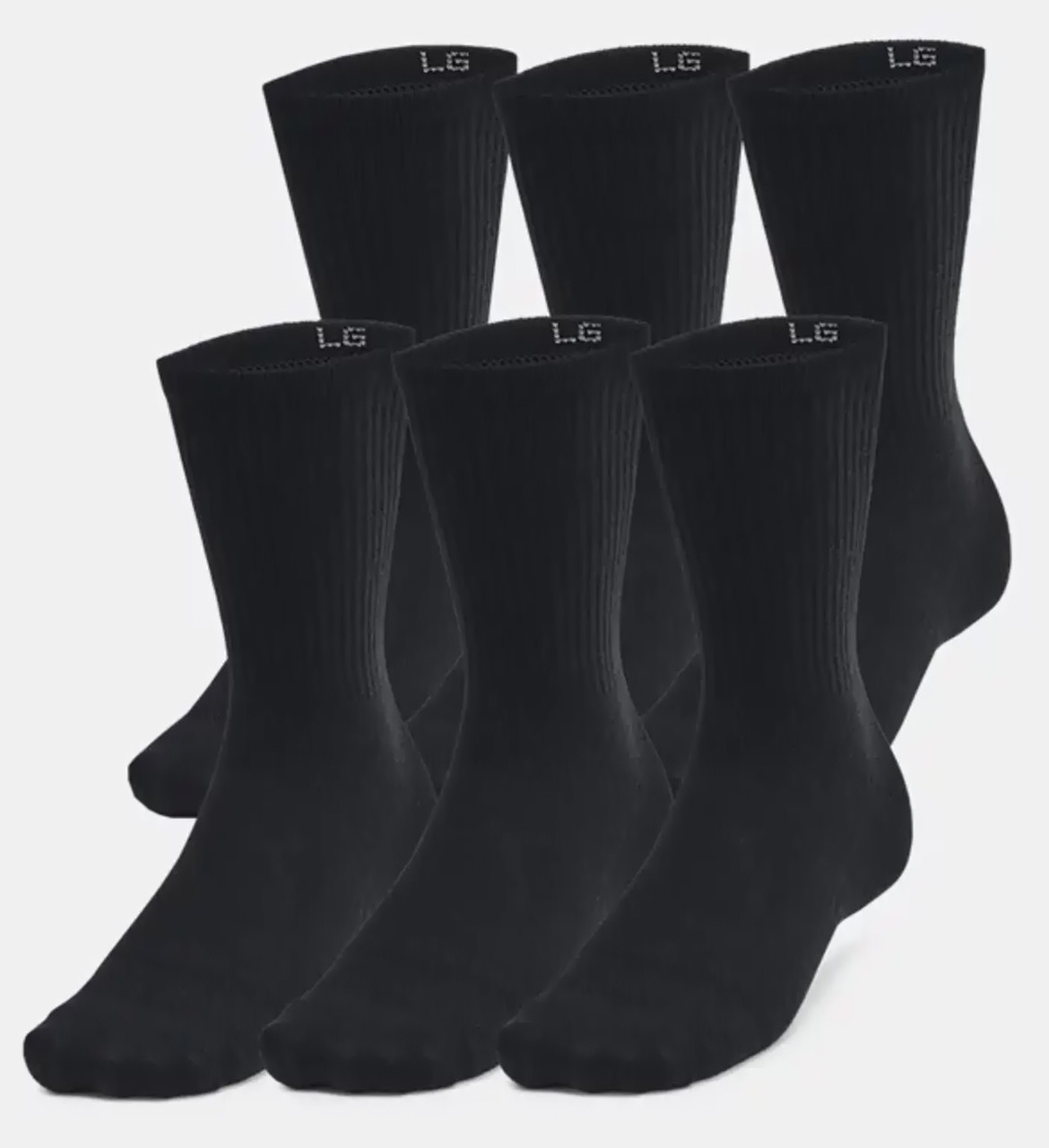 Шкарпетки UA Essential 6pk Crew чорний Уні MD