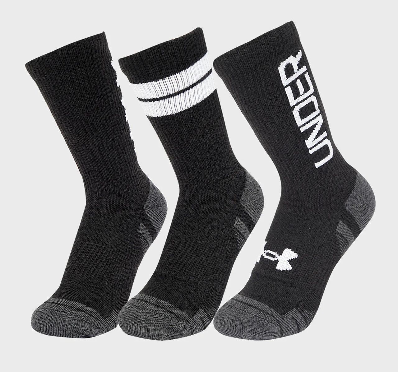 Шкарпетки UA Perf Tech Nov 3pk Crew чорний Уні MD, фото 1