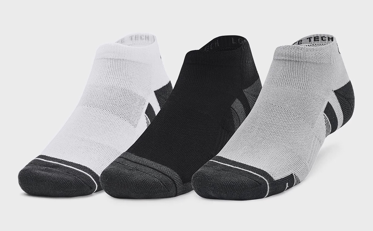 Шкарпетки UA Performance Tech 3pk Low сірий Уні XL, фото 1