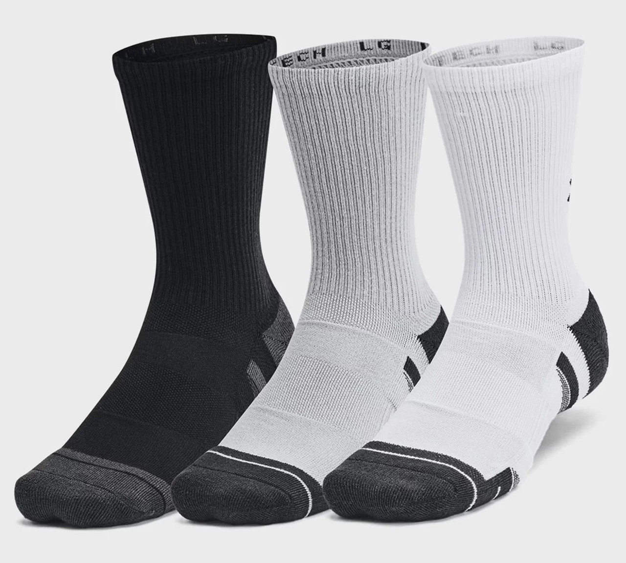 Шкарпетки UA Unisex Perf Tech 6pk Crew чорний, сірий, білий Уні MD