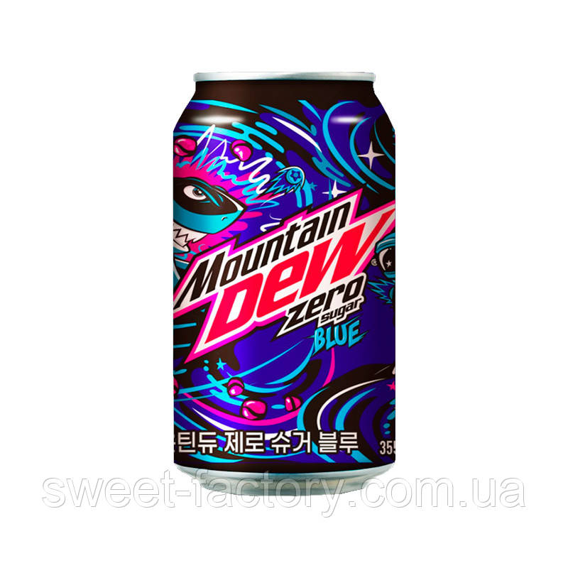 Газований напій Mountain Dew Blue Zero Sugar 355ml, фото 1