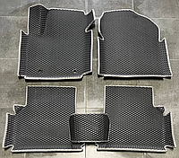 Коврики EVA с бортиками в салон з 3Д лапою для Ford Focus 2 2004-2010/ Форд Фокус 2, Серые