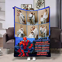 Плед 3D зі своїм фото для сина Сину Людина Павук на 6 фото 4402_A 17874 160х200 см ТМ