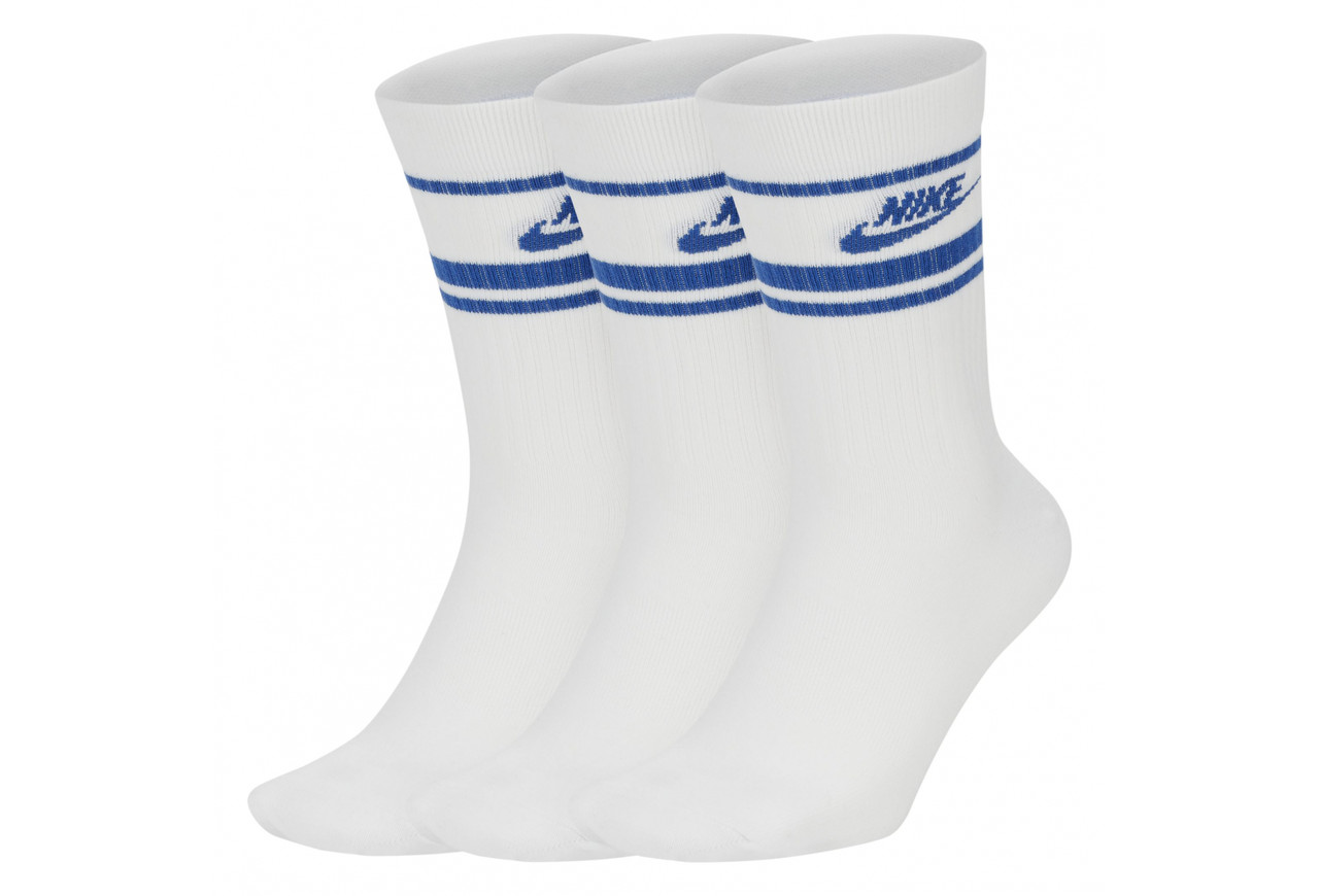 Шкарпетки Nike U NK NSW EVERYDAY ESSENTIAL CR 3PR білий, синій Уні 42-46 original Акція Знижка