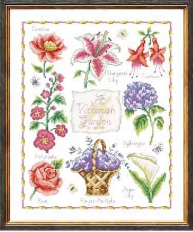 Набір для вишивання "Victorian Garden ". AIDA 14CT ,31*38 см. БЕЗ нанесення на канву схеми., фото 1