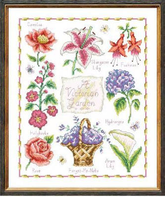 Набір для вишивання "Victorian Garden ". AIDA 14CT ,31*38 см. БЕЗ нанесення на канву схеми.