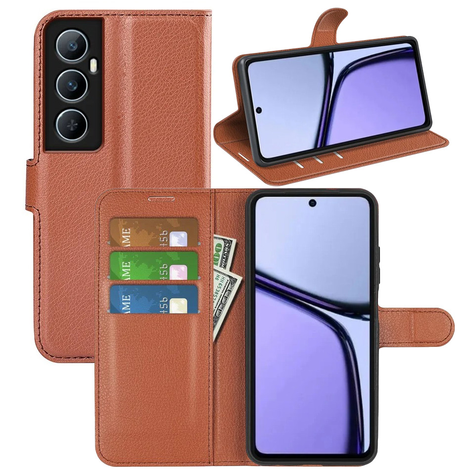 Чохол-книжка Litchie Wallet для Realme C65 4G Brown