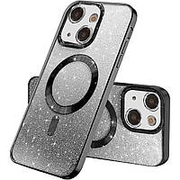 Чохол для Apple iPhone 14 Cosmic CD Shiny Magnetic з блискітками, чорний кант, CDSHIiP14Black