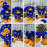 Конструктор Magic Blocks 9161 у вигляді Ведмедика Bearbrick “Stars”, 4955 деталей, 50 см, синьо-жовтий, фото 2