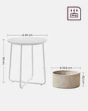 Журнальний столик з кошиком LEOBERT Sharp 50х45 см Білий, фото 3