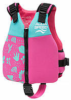Жилет для плавання Aqua Speed Safe Splash 61123 бірюзовий, рожевий Діт 15-19 кг original Акція Знижка