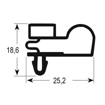 Ущільнення дверей гумка для холодильного столу Desmon TSB2 900616 416x615мм профіль 9010