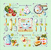 Набір для вишивання "Enjoy food". AIDA 14CT ,26*25 см. БЕЗ нанесення на канву схеми., фото 3