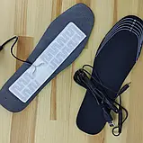 Універсальні теплі устілки для взуття з підігрівом від usb (ЮСБ) (розмір 41-46 / 25-28,5 см) iC227, фото 6