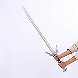 Меч Відьмака Геральта Witcher срібний меч Школи Вовка 104см, фото 7