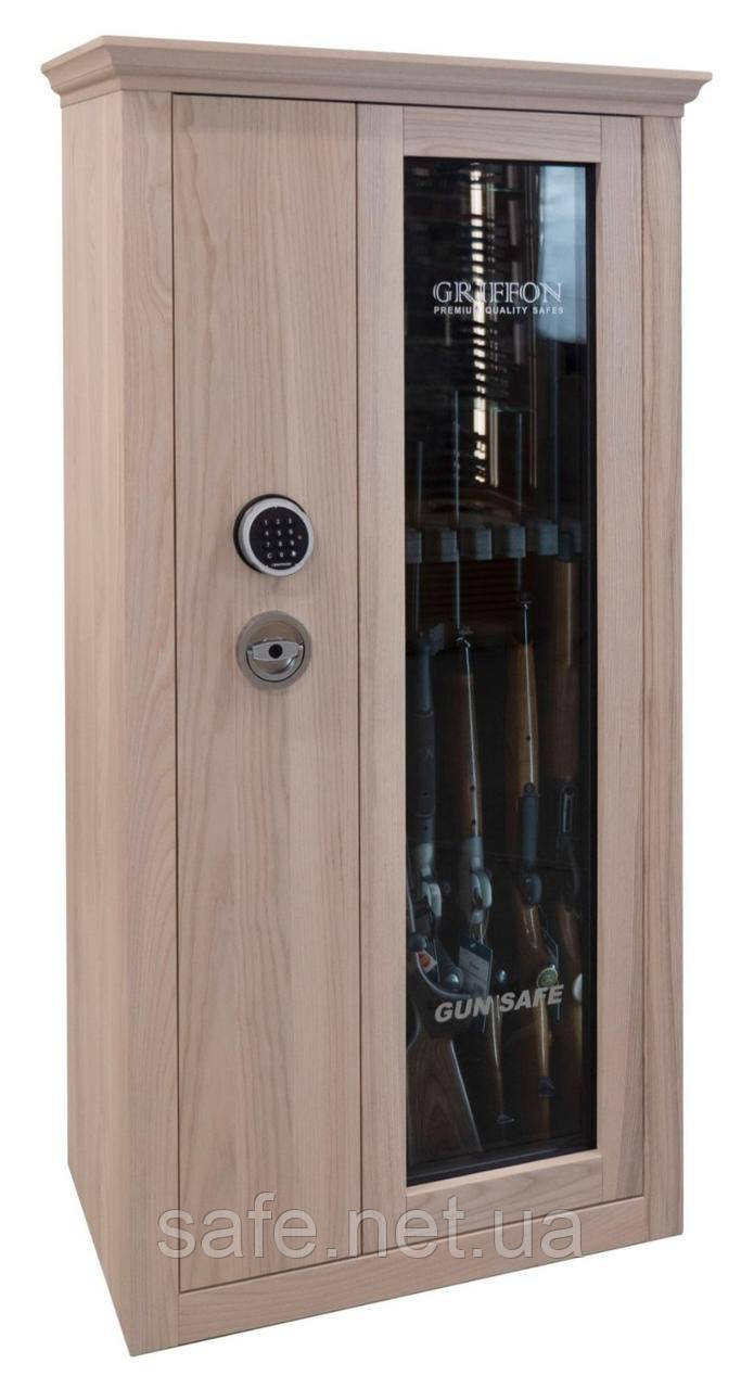 Сейф збройовий Griffon GG.700.E LIGHT WOOD (ВхШхГ:1570x815x420) на 7 рушниць, сейф з куленепробивним склом