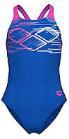 Купальник для дівчат Arena PASTIME SWIMSUIT V BACK синій, рожевий, бірюзовий Діт 116 см original Акція Знижка