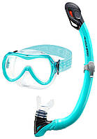 Набір маска і трубка Aqua Speed ALIZE FS + SAMOS 61091 бірюзовий Діт OSFM original Акція Знижка