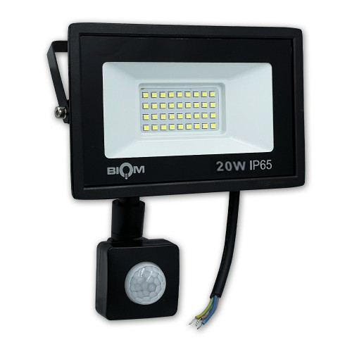 Світлодіодний прожектор з датчиком BIOM 20W S6-SMD-20 6200К 220V IP65