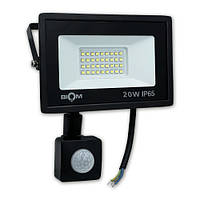 Світлодіодний прожектор з датчиком BIOM 20W S6-SMD-20 6200К 220V IP65