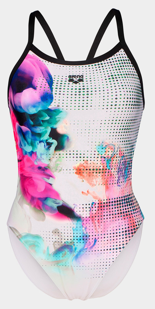 Купальник закритий для жінок Arena AIRBRUSH SWIMSUIT CHALLENGE BA білий, чорний, мультикольор Жін 42 original