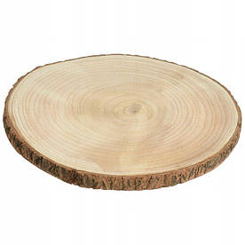 WOOD SLICE Дерев'яна підставка з корою, кругла, великий, сухий диск, 30 см
