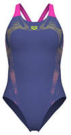Купальник закритий для жінок Arena SPIDER WEB SWIMSUIT V BACK рожевий Жін 36 original Акція Знижка