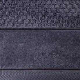 Щільний рушник для рук FRIDA 30х50, бавовна графітова, м'яке.