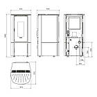 Пеллетофен з вентиляцією й хронотермостатом NORDICA Katia 11 bronze — 11 кВт, фото 2