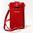 Жіноча сумка для 2-х телефонів, документів і грошей SJ1210#A (червона), фото 2